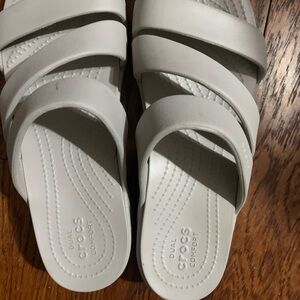 CROCS Dual Comfort Light Gray Sandals